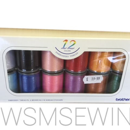 Brother 12 Satin Embroidery Thread Set