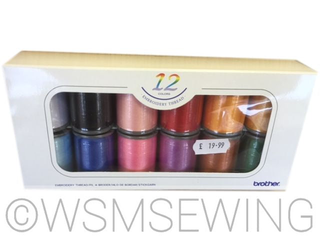 Brother 12 Satin Embroidery Thread Set