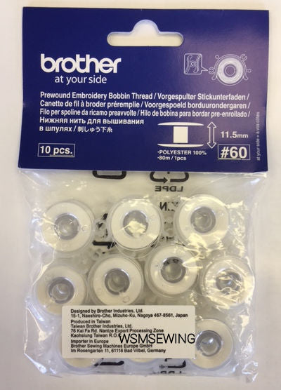 Brother Prewound Embroidery Bobbin Thread (For Combination Machines)