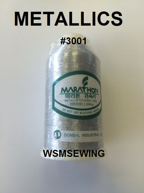 (#3001) Silver Metallic Embroidery Thread