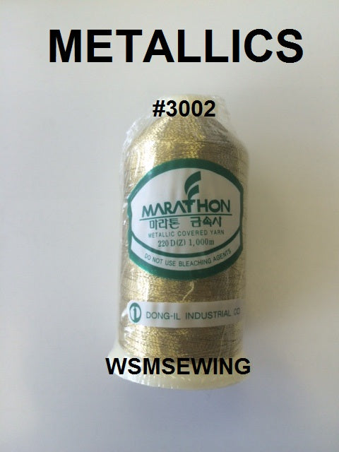 (#3002) Medium Gold Metallic Embroidery Thread