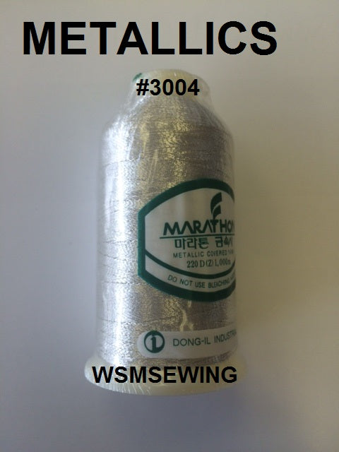 (#3004) Light Silver Metallic Embroidery Thread