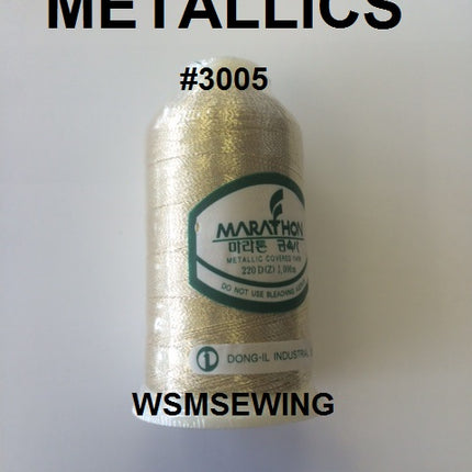 (#3005) Light Gold Metallic Embroidery Thread
