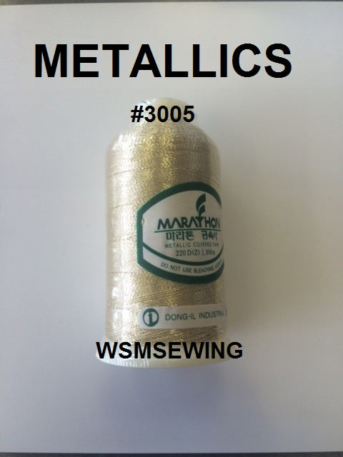 (#3005) Light Gold Metallic Embroidery Thread