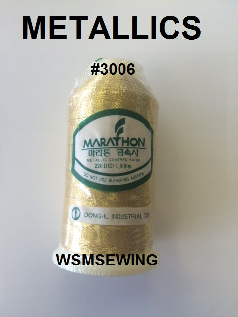(#3006) Gold Metallic Embroidery Thread