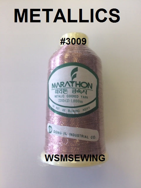 (#3009) Rose Pink Metallic Embroidery Thread