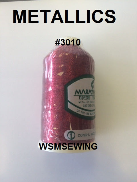 (#3010) Ruby Red Metallic Embroidery Thread