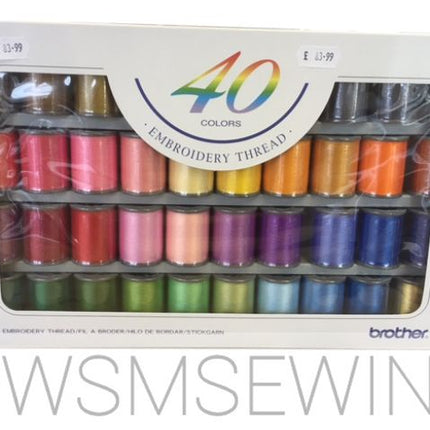 Brother 40 Satin Embroidery Thread Set