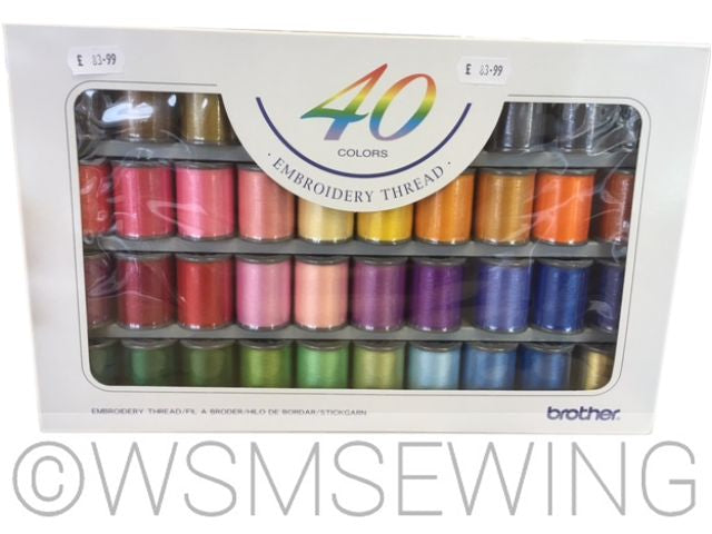 Brother 40 Satin Embroidery Thread Set
