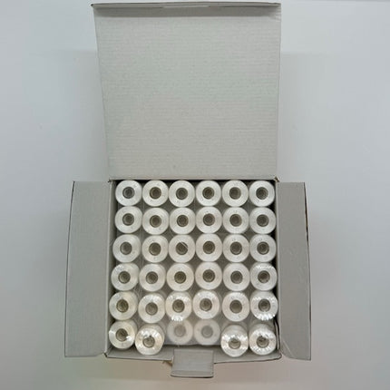 Prewound Bobbins Size A Plastic Sided - Pack of 144 White 60wt
