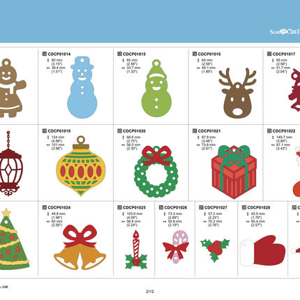 Brother ScanNCut Christmas Decoration Collection CACDCP01