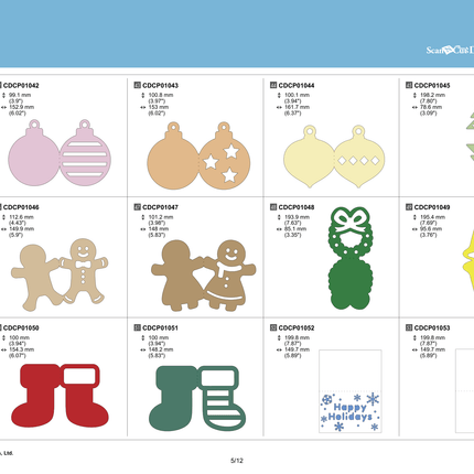 Brother ScanNCut Christmas Decoration Collection CACDCP01