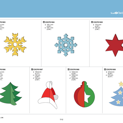 Brother ScanNCut Christmas Decoration Collection CACDCP01