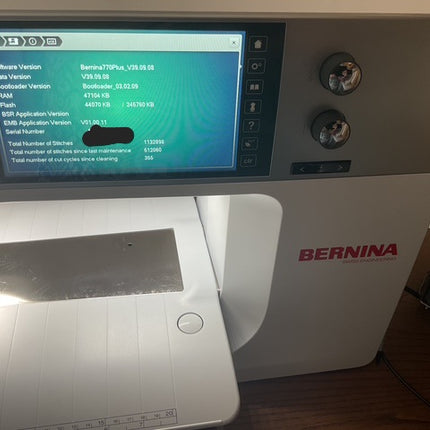 Bernina 770QE Plus with Embroidery Unit - Customer Sale