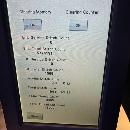 Customer Sale - Brother VR Single Needle Embroidery Machine VERY LOW S/C