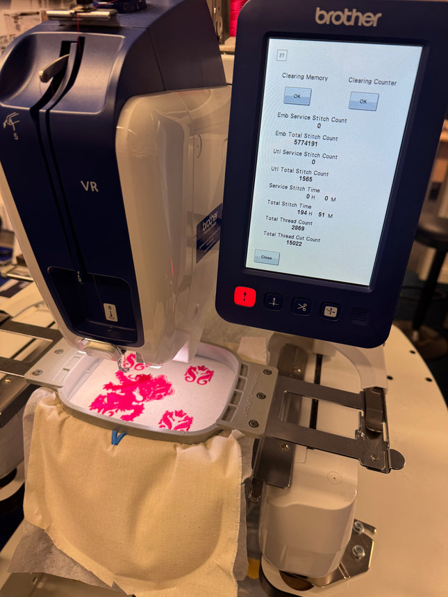 Customer Sale - Brother VR Single Needle Embroidery Machine VERY LOW S/C