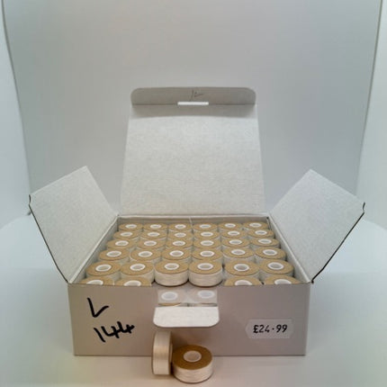 Prewound Bobbins Size L Cardboard Sided - Pack of 144 White 60wt
