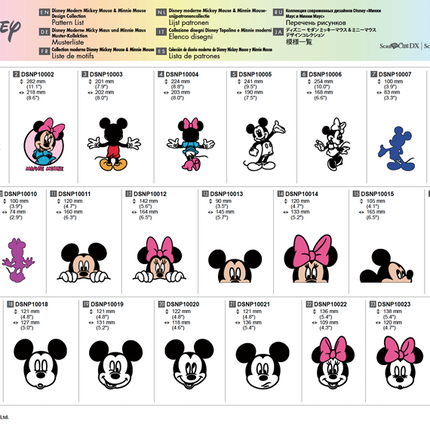 Disney Modern Mickey Mouse & Minnie Mouse Design Collection CADSNP10