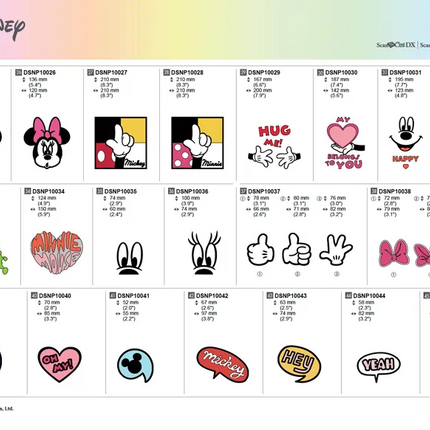 Disney Modern Mickey Mouse & Minnie Mouse Design Collection CADSNP10