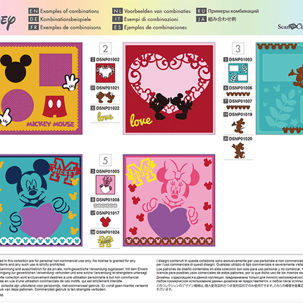 Brother ScanNCut Disney Mickey & Friends Paper Design Collection CADSNP01