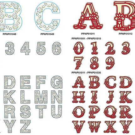 Brother ScanNCut PigPong Lettering Collection CAPPNP01