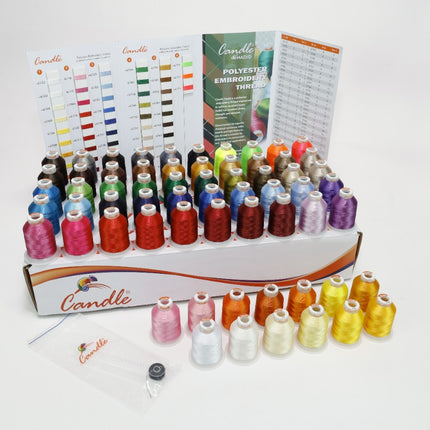 Embroidery Thread Set Box of 40 x 500m Candle Thread