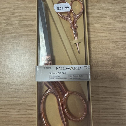 Milward Rose Gold Scissor Gift Set