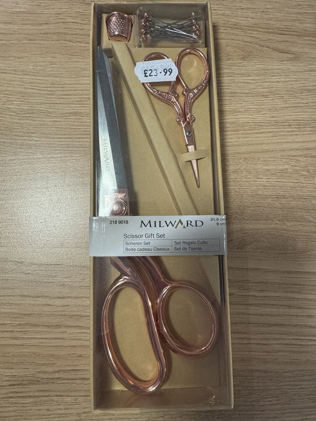 Milward Rose Gold Scissor Gift Set