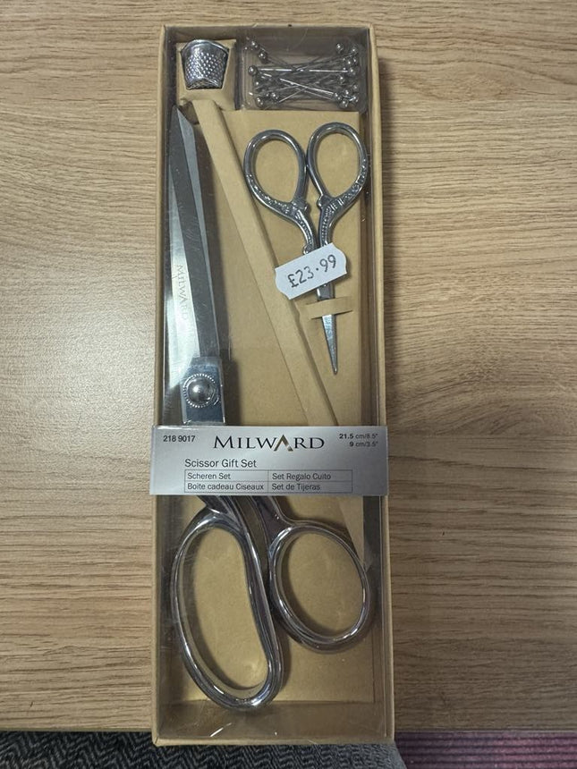 Milward Silver Scissor Gift Set