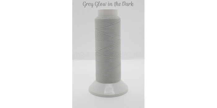 Grey Glow in the Dark Embroidery Thread