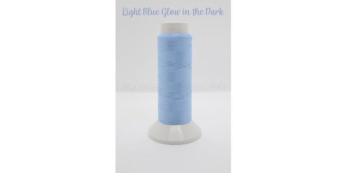 Light Blue Glow in the Dark Embroidery Thread